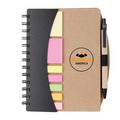Eco Friendly Notebook w/ Pen, Flags & Sticky Notes